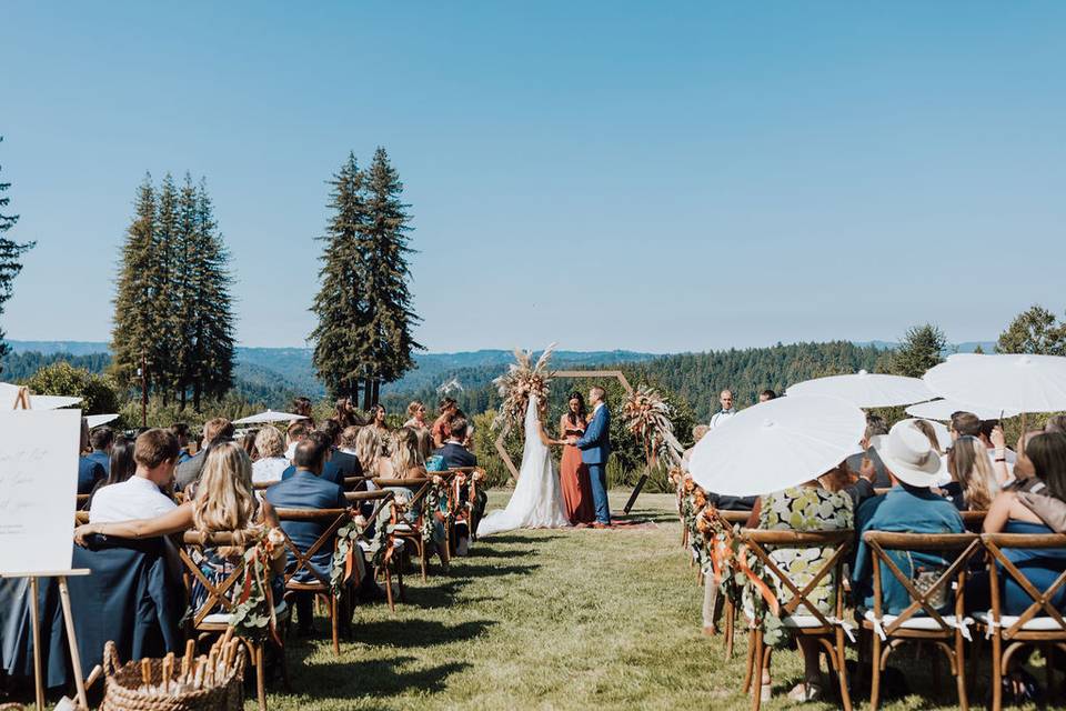 Ceremony and view