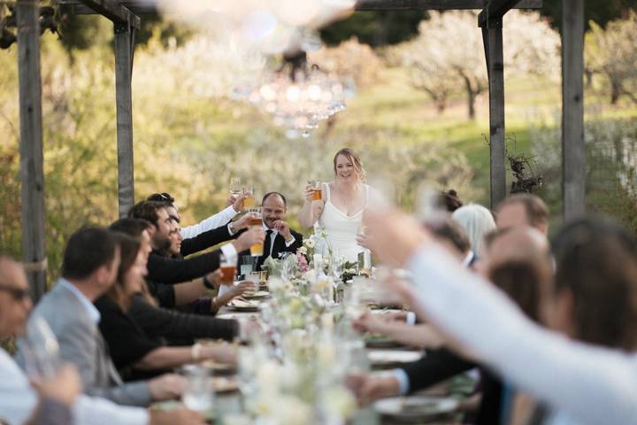 Dinner under the arbor