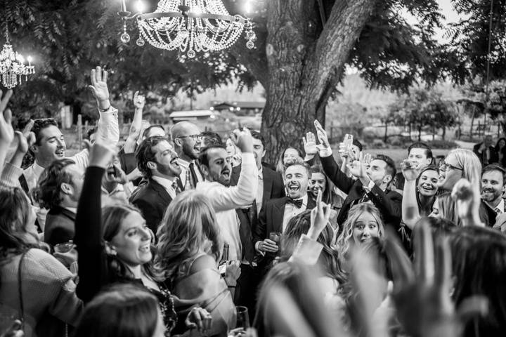 Dancing under the chandeliers