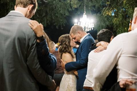 Dancing under the chandeliers