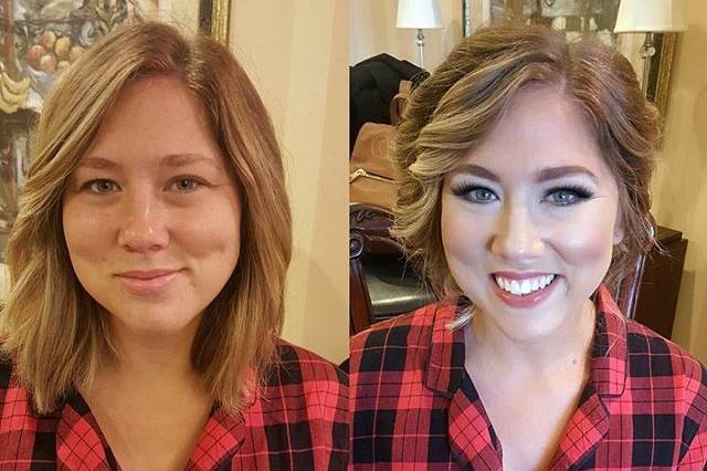 Before and after makeup