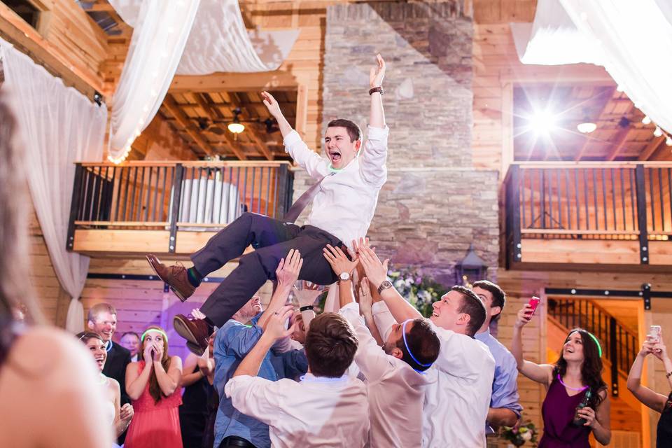 Crowd surf groom