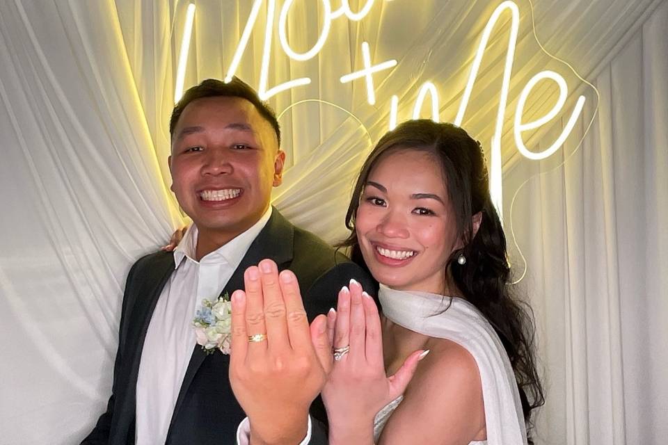 Newlyweds at our Photo Booth