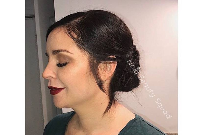 Bridal pop of color makeup