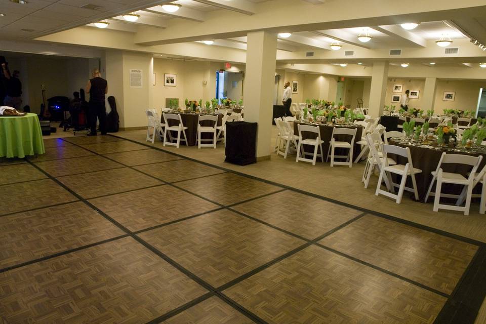 Our Social Hall can seat up to 125 people for a reception with a dance floor