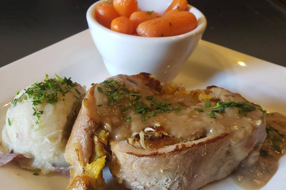 Cornbread stuffed pork loin