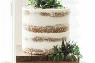 Simple and elegant naked cake