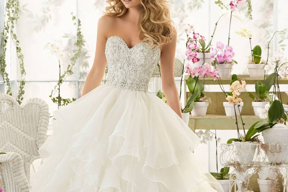 Stunning Mori Lee ball gown in our store now!