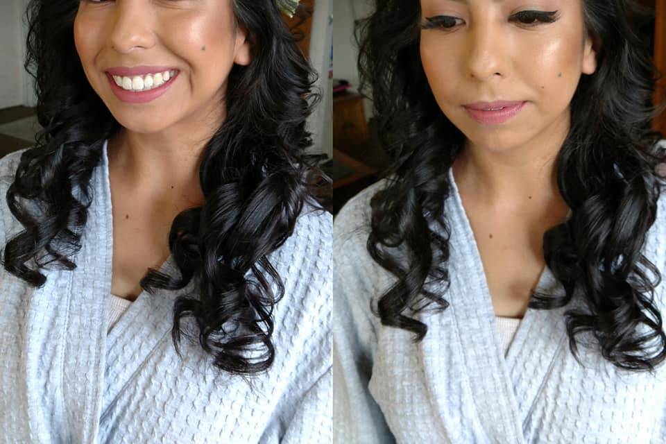 Hair & Makeup for this bride