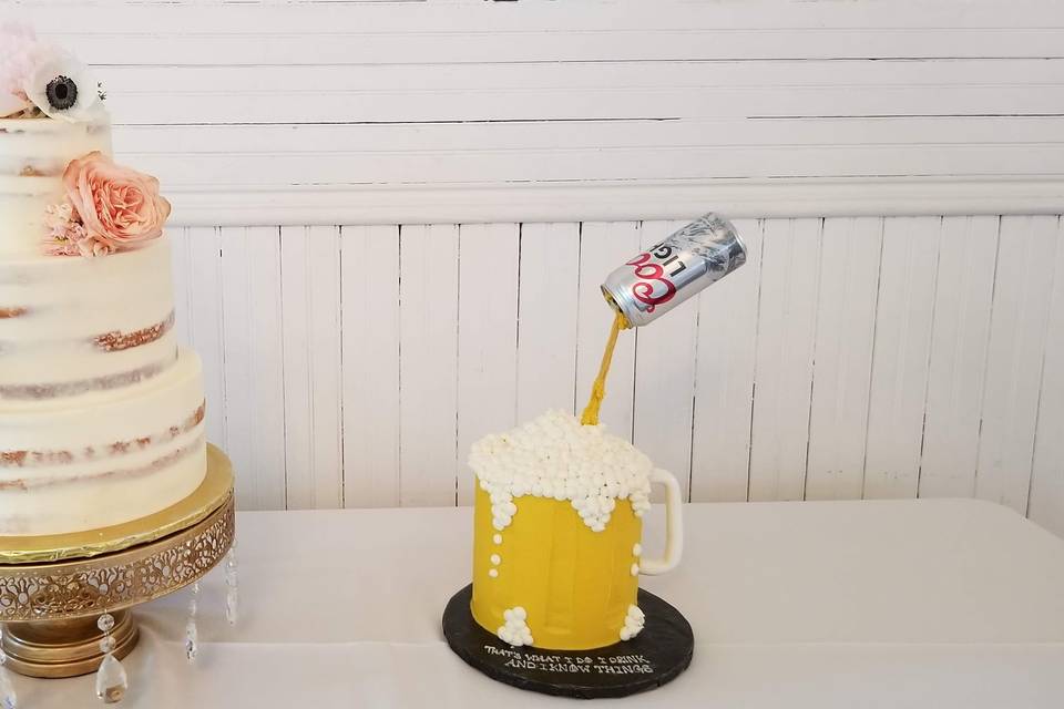 Bridal and grooms cake