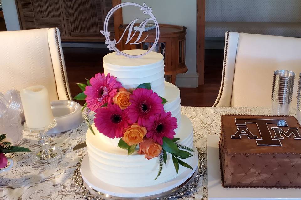 Bridal and grooms cake