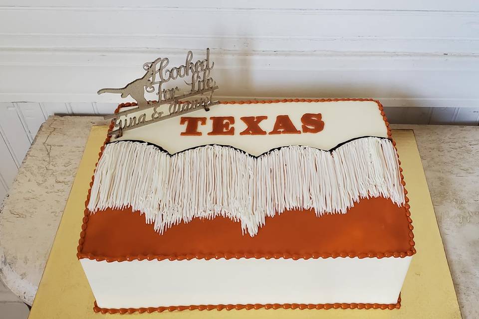 UT theme grooms cake