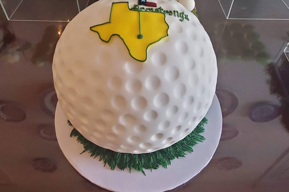 Golf grooms cake