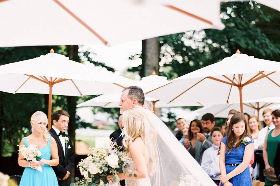 Bride with her escort