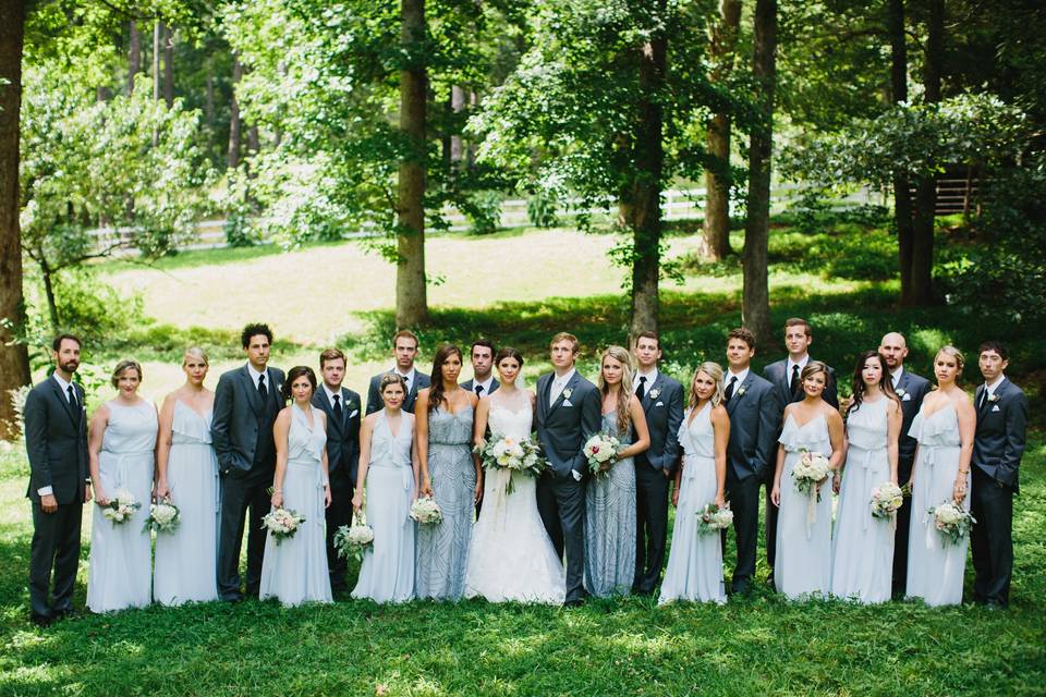 The bridal attendants