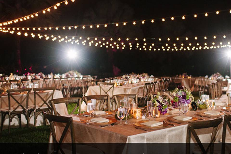 Black Edison String Tent Lighting - Atlanta Party Rentals