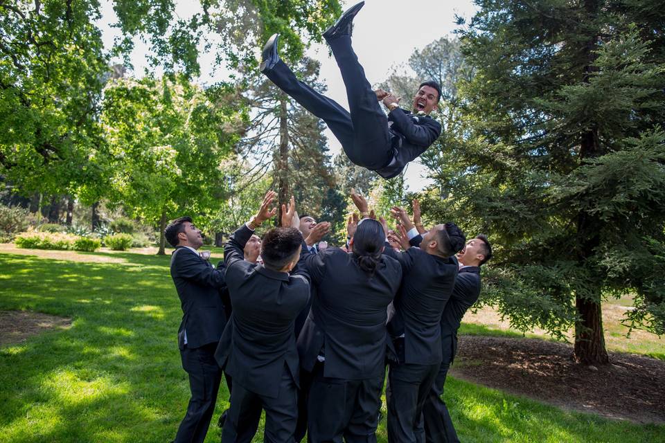 Groom and the groomsmen