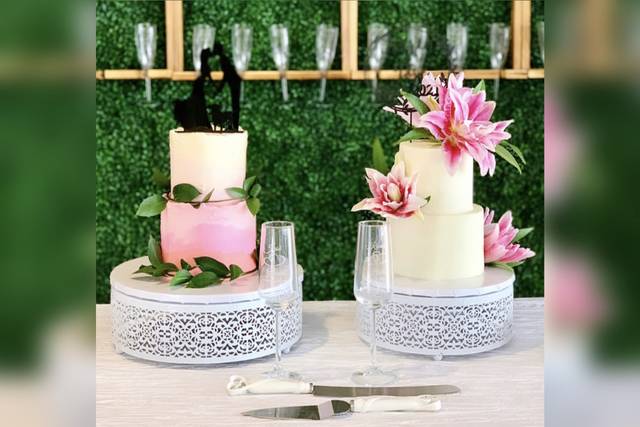 Pink ombré & lilies