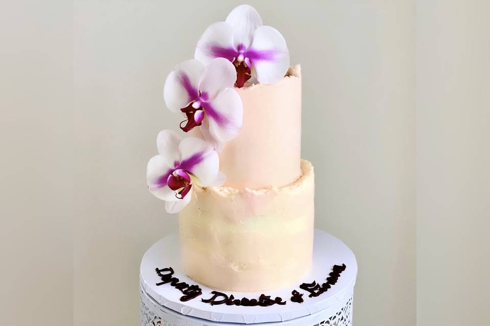 2-tier with orchids