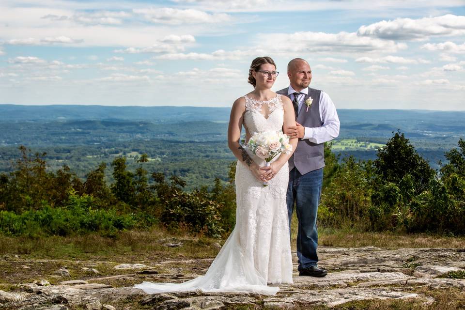 A mountain top wedding