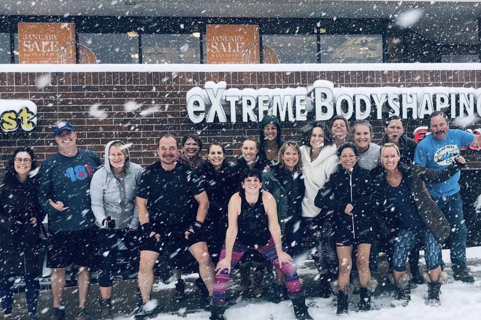 We workout in spite of snow!