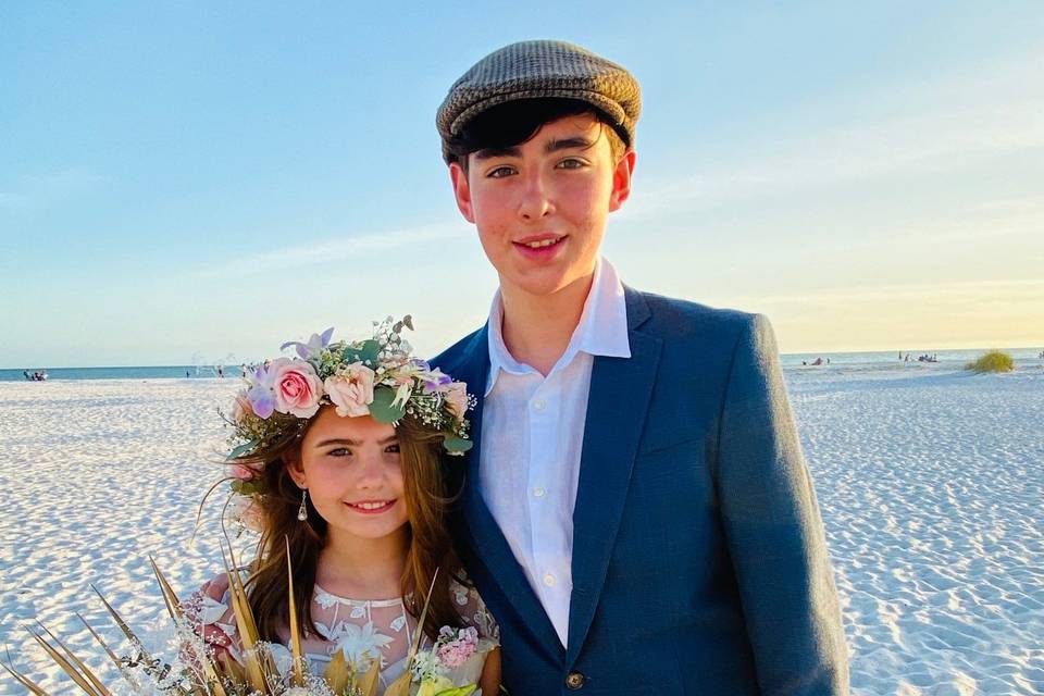 Flower crown and bouquet