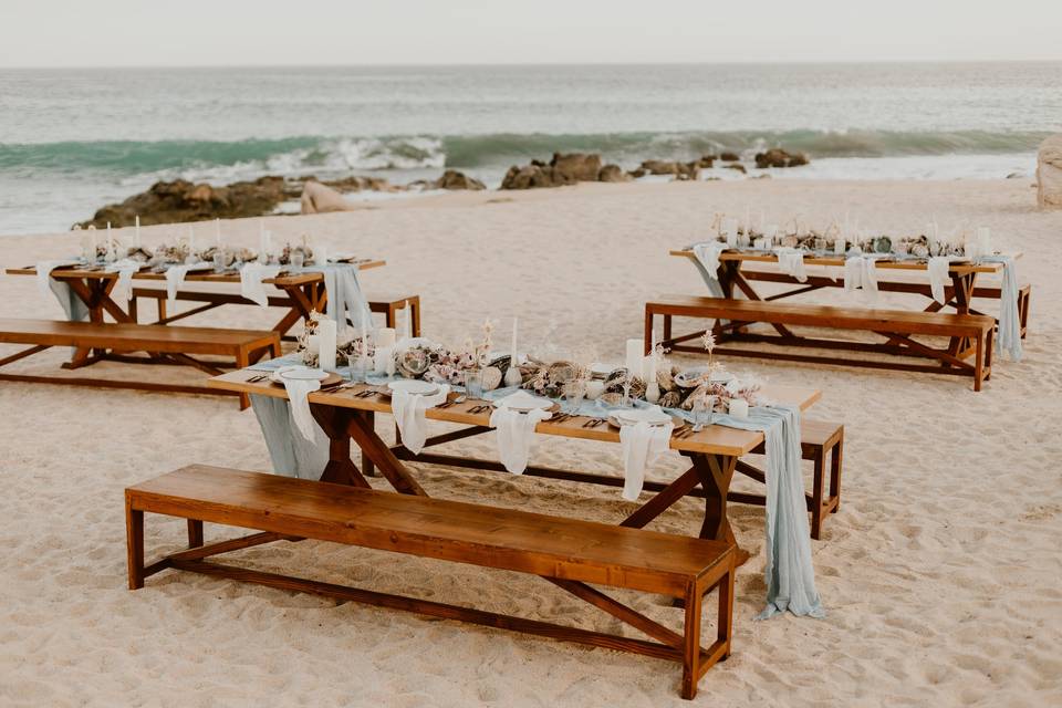 Reception on the beach