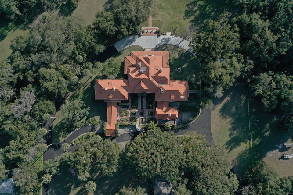 Aerial courtyard view