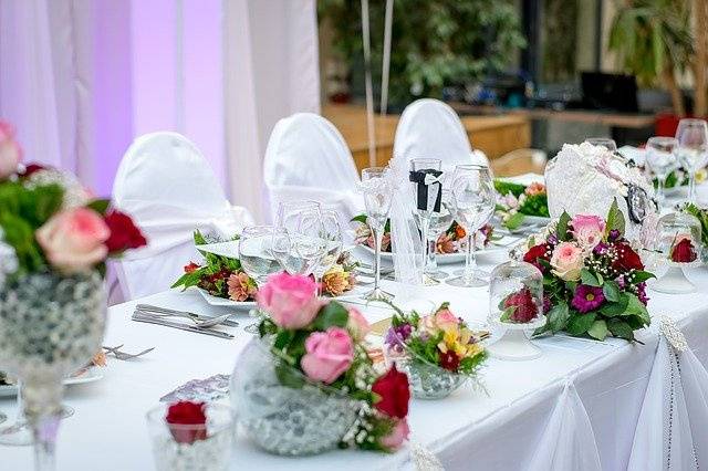 Wedding table setting