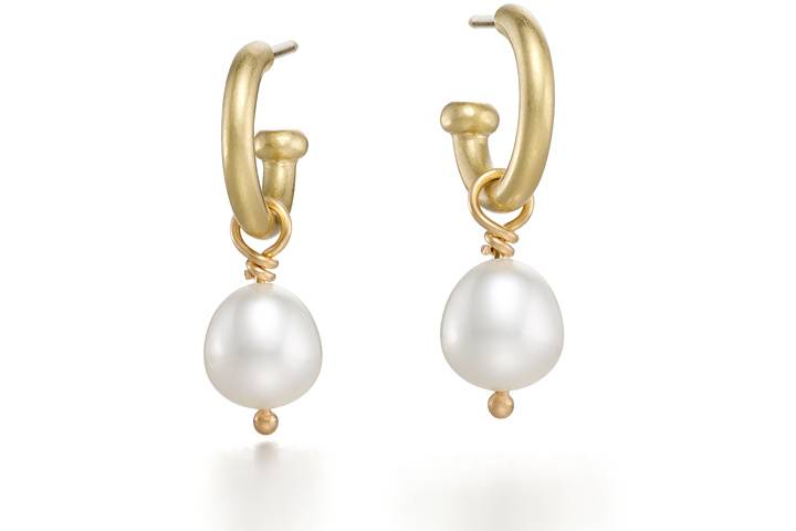 Hoops with Pearl Drops