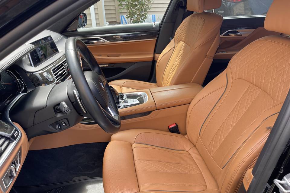 Luxury sedan interior view