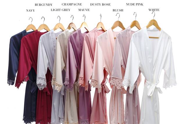 Silk/lace robes