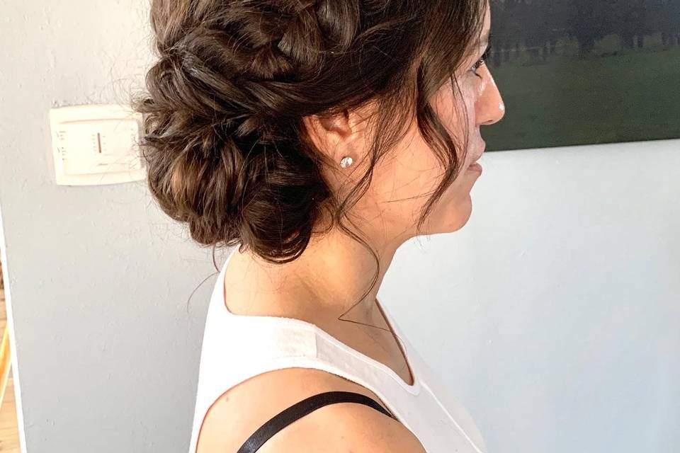 Updo with braid