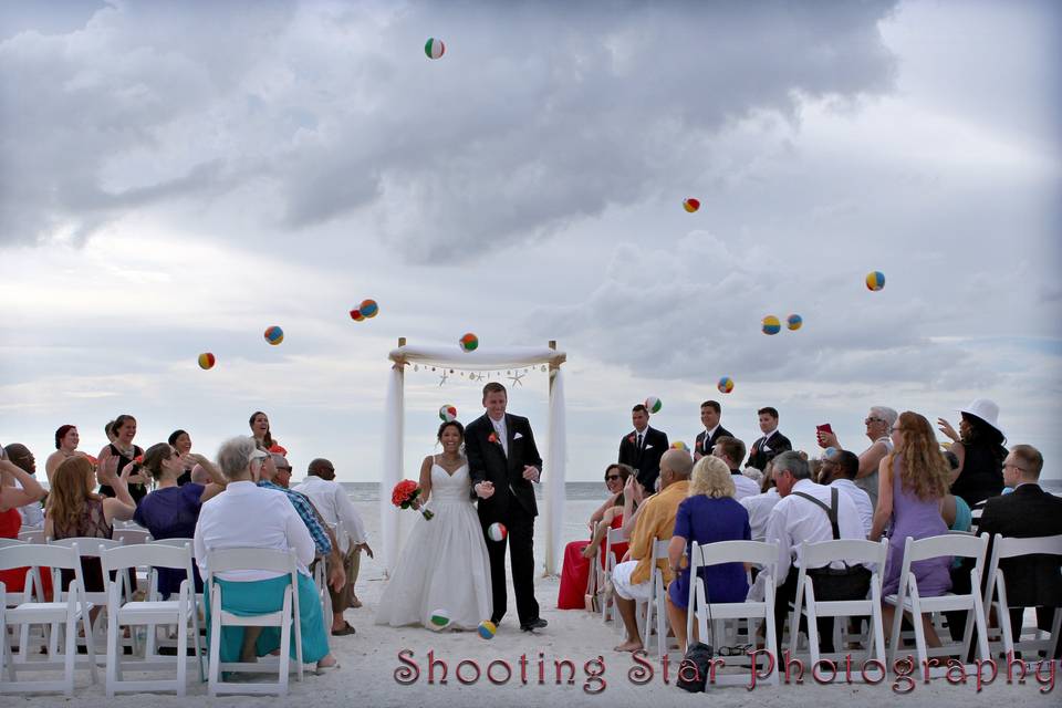 Outdoor wedding ceremony