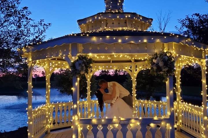 Eastern gazebo at sunset