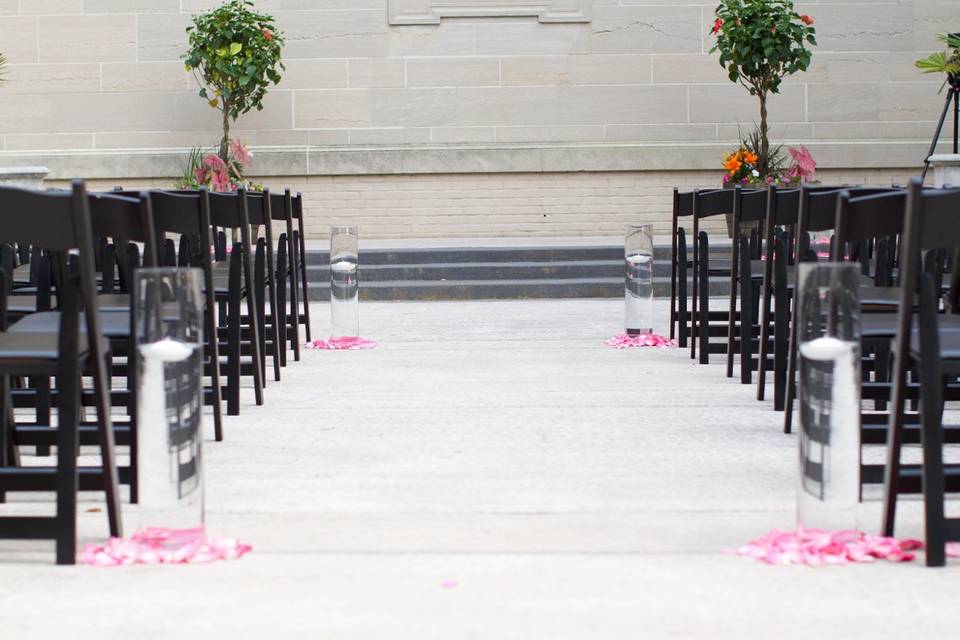 Wedding ceremony area