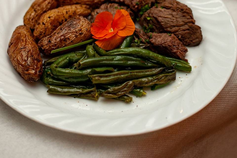 Plated Marinated Sirloin Tips