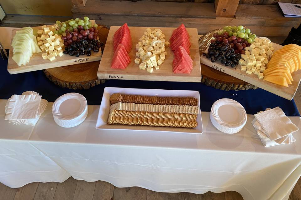 Fruit and cheese display