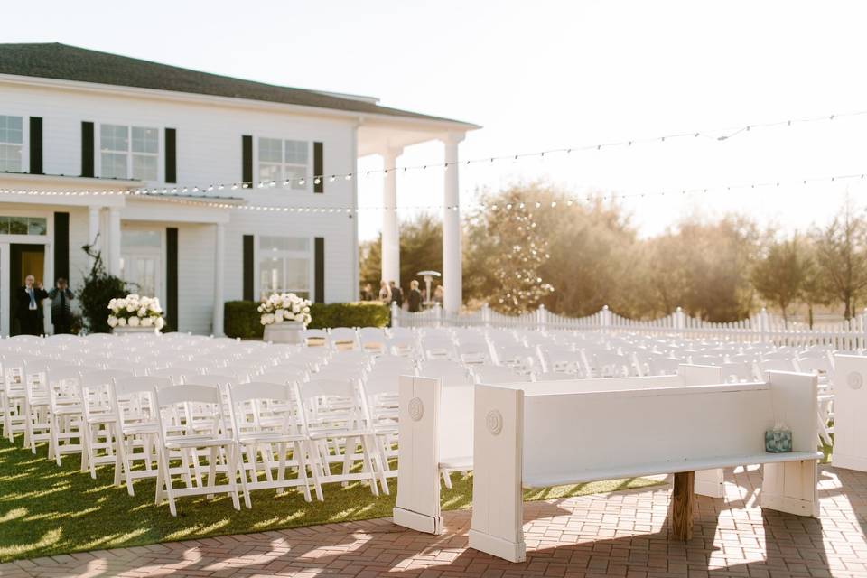 Outdoor ceremony space