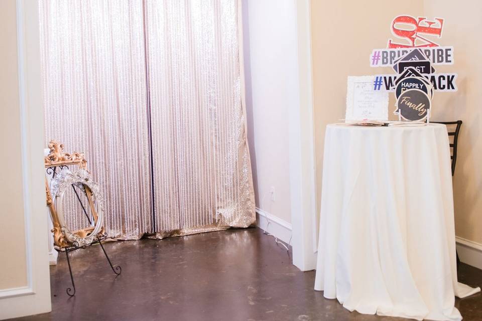 Photo booth area