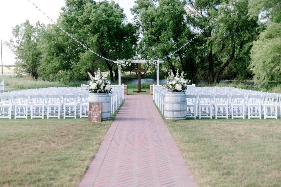 Outdoor ceremony space