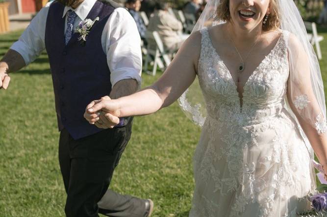 Newlyweds after the ceremony