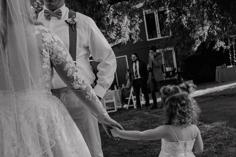 Bride and daughter