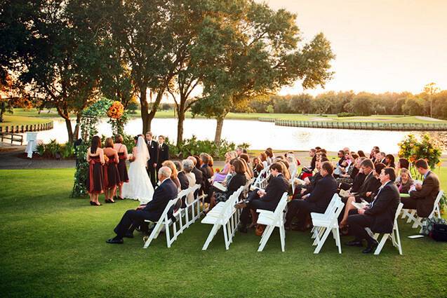 Outdoor wedding ceremony