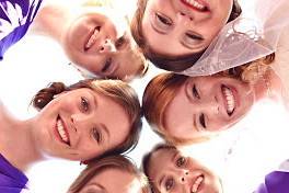 Bride and bridesmaids