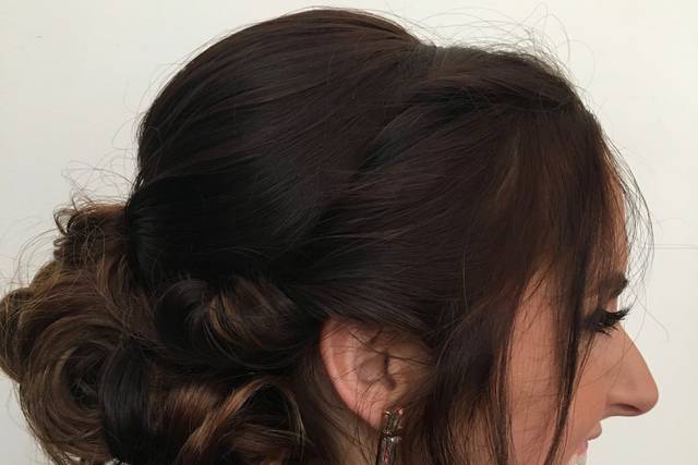 Messy low bun
