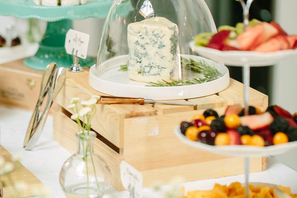 This classic display of cheese is perfect for any wedding or bridal shower!