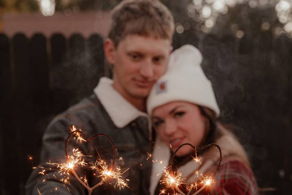 Heart shape sparkler