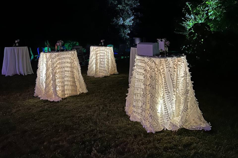 Lit cocktail tables? YES!