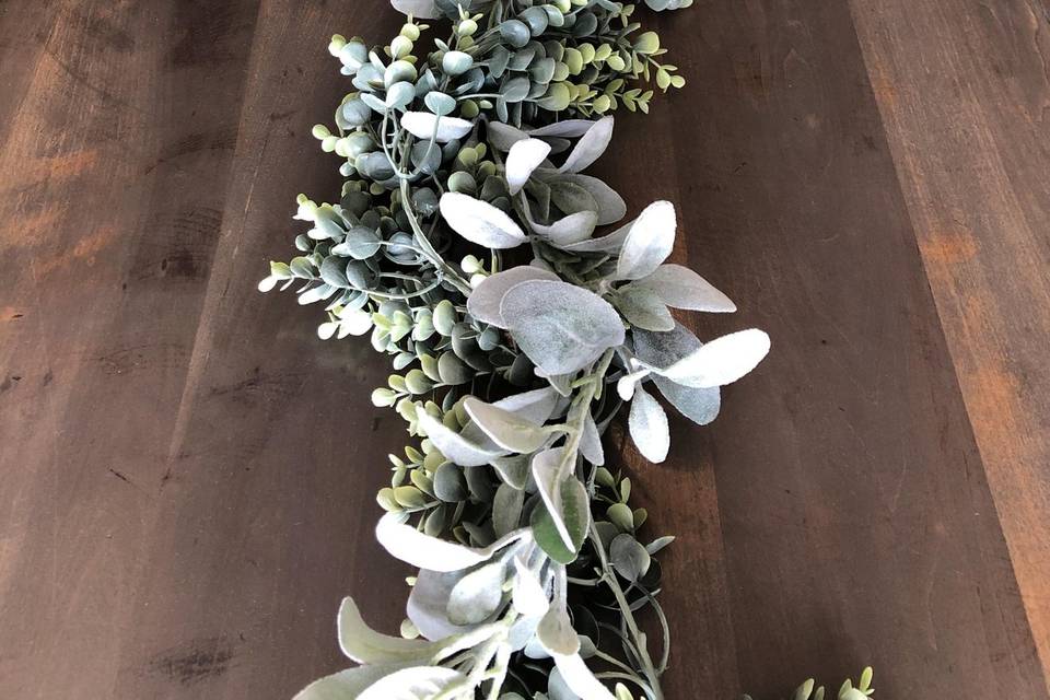 Eucalyptus  and lambs ear garl